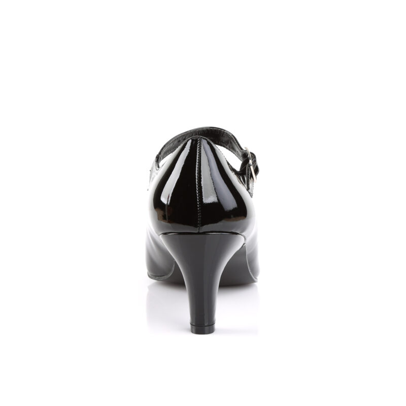 DIVINE-440 D´Orsay Mary Jane Lack Pumps schwarz mit 7,5 cm Blockabsatz von Pleaser Pink Label.