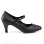 DIVINE-440 D´Orsay Mary Jane Pumps schwarz Kunstleder mit 7,5 cm Blockabsatz von Pleaser Pink Label.