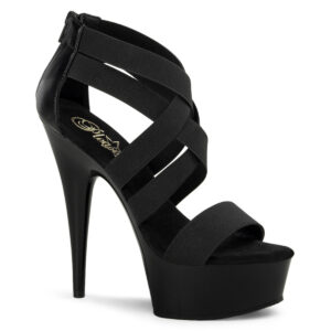 DELIGHT-669 Plateau High Heels Sandalette schwarz