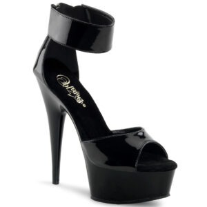 DELIGHT-670-3 Plateau High Heels Sandalette mit breitem Fesselriemchen