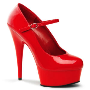 DELIGHT-687 Mary Jane Plateau Pumps rot Lack