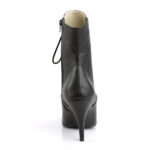 Elegante High-Heel Stiefeletten von Pleaser USA aus Kunstleder mit Schnürung und zusätzlichem Reißverschluss an der Innenseite und 10 cm Absatz.