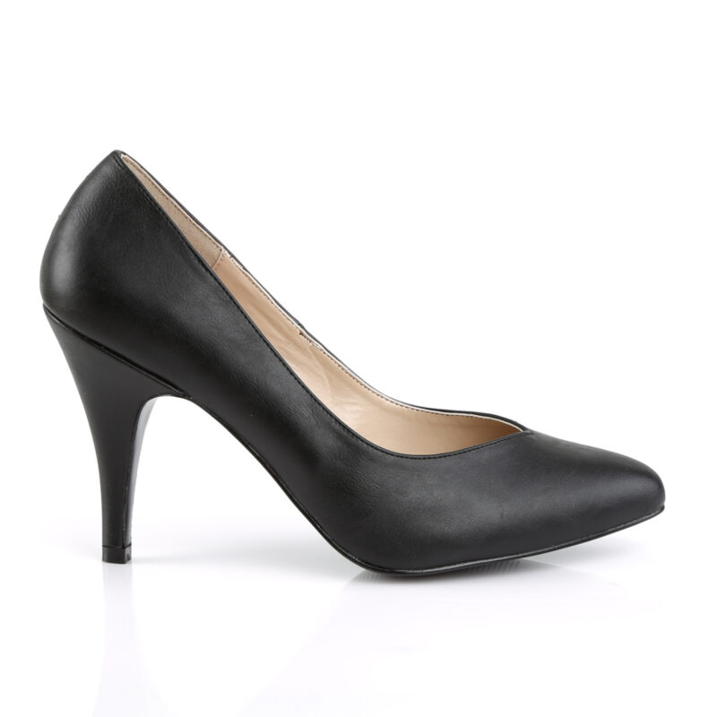 Klassische Pumps schwarz Kunstleder mit 10 cm Absatz von Pleaser USA,