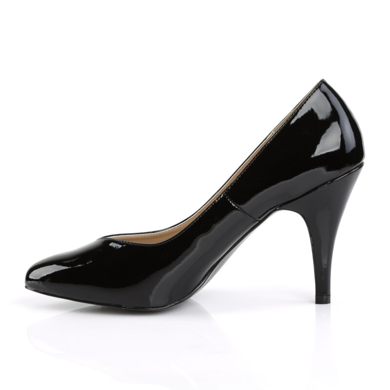 Klassische Pumps schwarz Lack mit 10 cm Absatz von Pleaser USA,