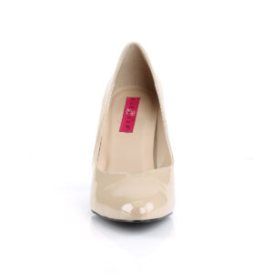 Klassische Pumps cream Lack mit 10 cm Absatz von Pleaser USA,