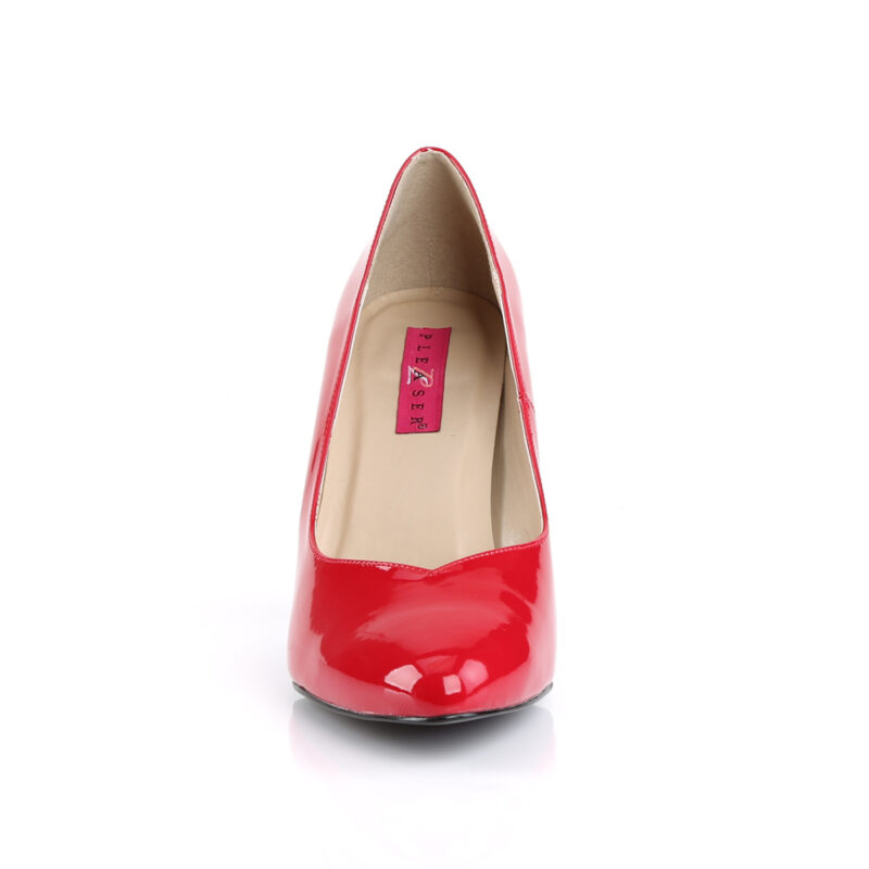 Klassische Pumps rot Lack mit 10 cm Absatz von Pleaser USA,