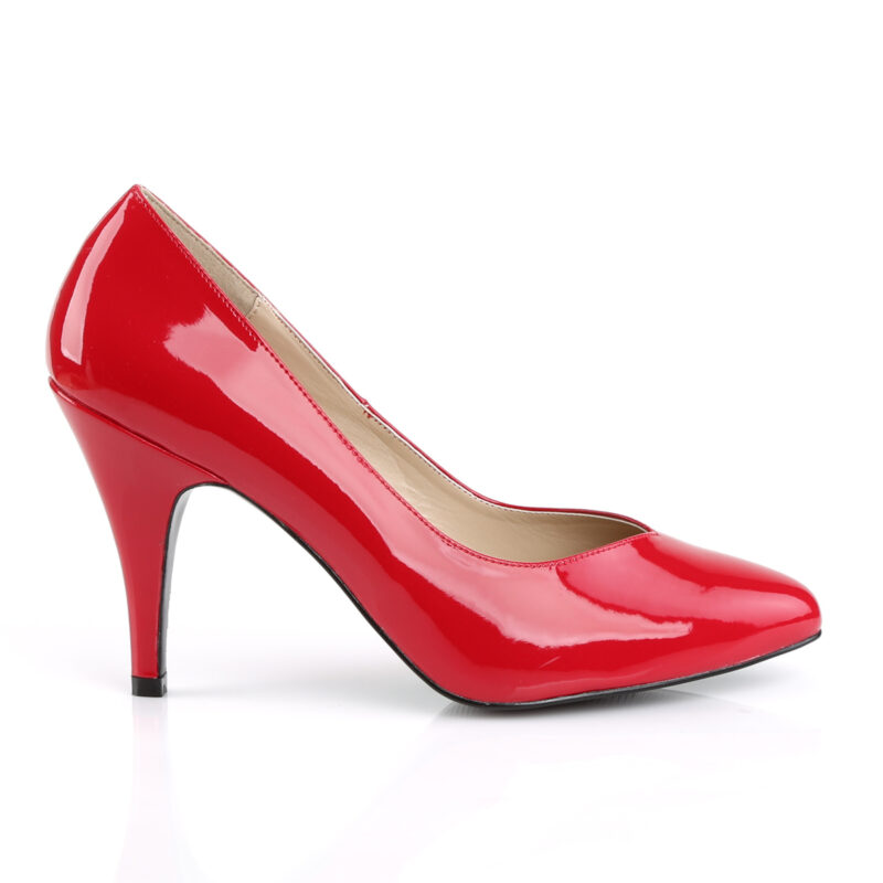 Klassische Pumps rot Lack mit 10 cm Absatz von Pleaser USA,
