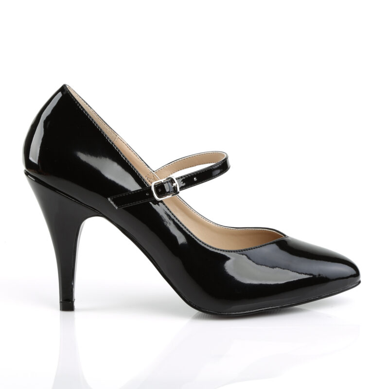 Mary Jane Pumps schwarz Lack mit 10 cm Absatz von Pleaser USA.