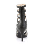 DREAM-438 Riemchenstiefelette schwarz PU Kunstleder mit 10 cm Absatz von Pleaser USA.