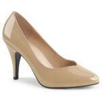 Klassische Pumps cream Lack mit 10 cm Absatz von Pleaser USA,