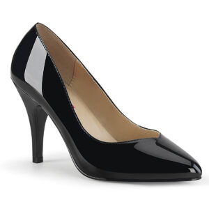 Klassische Pumps schwarz Lack mit 10 cm Absatz von Pleaser USA,