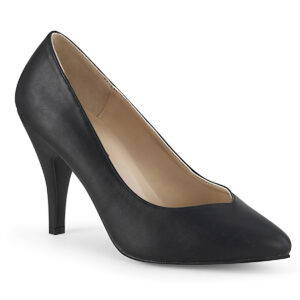 Klassische Pumps schwarz Kunstleder mit 10 cm Absatz von Pleaser USA,