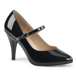 Mary Jane Pumps schwarz Lack mit 10 cm Absatz von Pleaser USA.