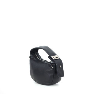 Kleine Handtasche schwarz Kalbsleder