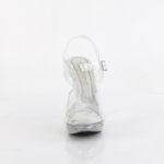 Durchsichtige High-Heel Sandalette mit strassbesetztem Plateau und Absatz, von Fabulicious by Pleaser, 11,5 cm Absatz, 2,5 cm Plateau.