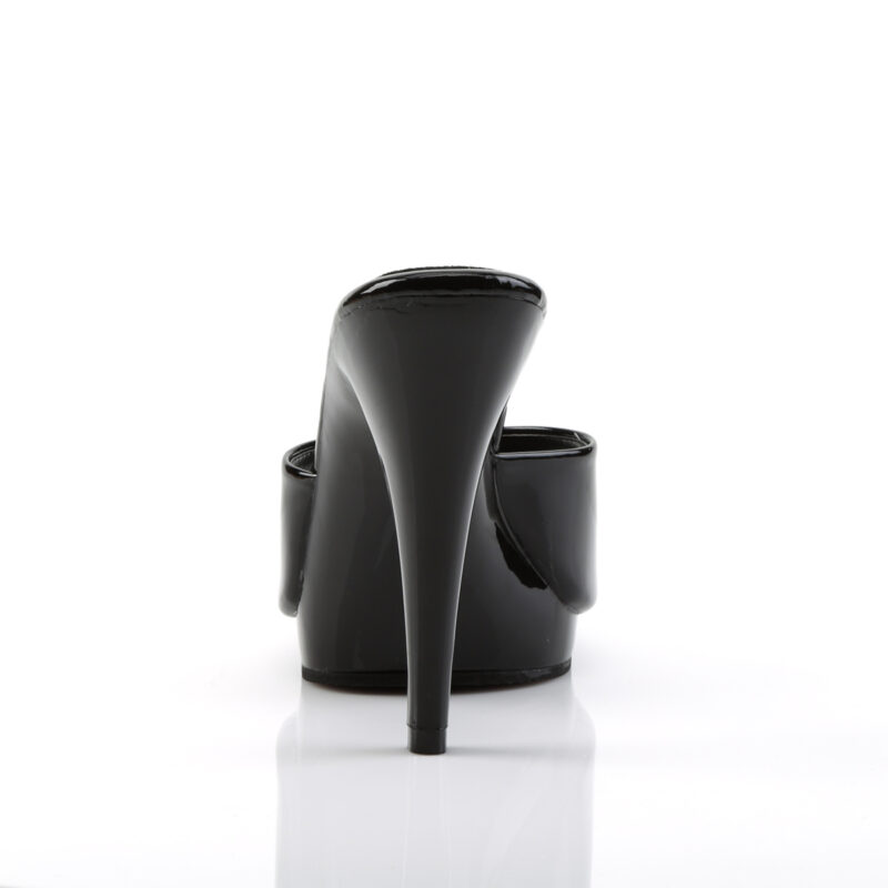 High Heel Pantolette in schwarz Lack mit Mini-Plateau Fabulicious by Pleaser, 11,5 cm Absatz, 1 cm Plateau.