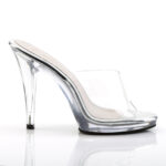 Durchsichtige High Heel Pantolette mit Mini-Plateau Fabulicious by Pleaser, 11,5 cm Absatz, 1 cm Plateau.