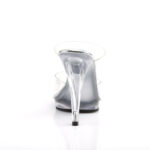 Durchsichtige 2 Band High Heel Pantolette mit Mini-Plateau Fabulicious by Pleaser, 11,5 cm Absatz, 1 cm Plateau.