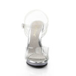 Durchsichtige High Heel Riemchen Sandalette mit Mini-Plateau Fabulicious by Pleaser, 11,5 cm Absatz, 1 cm Plateau.