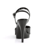High Heel Riemchen Sandalette schwarz Lack mit Mini-Plateau Fabulicious by Pleaser, 11,5 cm Absatz, 1 cm Plateau.