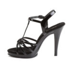 High Heel Riemchen Sandalette schwarz Lack mit Mini-Plateau Fabulicious by Pleaser, 11,5 cm Absatz, 1 cm Plateau.