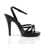 High Heel Riemchen Sandalette schwarz Lack mit Mini-Plateau Fabulicious by Pleaser, 11,5 cm Absatz, 1 cm Plateau.