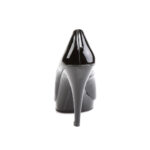 Schwarze Mini Plateau Lack Pumps mit 11,5 cm Absatz und 1 cm Plateau von Pleaser.