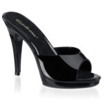 High Heel Pantolette in schwarz Lack mit Mini-Plateau Fabulicious by Pleaser, 11,5 cm Absatz, 1 cm Plateau.