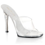 GALA-01 Durchsichtige High Heel Pantolette mit heller gepolsterter Innensohle aus der Kollektion Fabulicious von Pleaser USA mit 11 cm Stiletto Absatz.